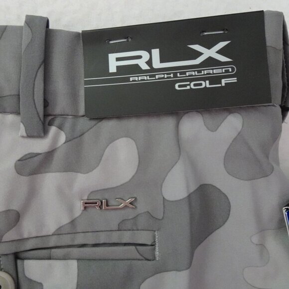 RLX Ralph Lauren Shorts Men's Size 38 Gray Camo Camouflage Water Repellent - Picture 5 of 9